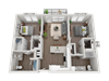 Floor plan image of B2, 2-bedroom apartment